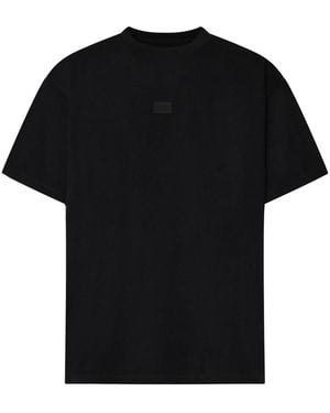 MM6 by Maison Margiela Cotton T-Shirt With Logo - Black