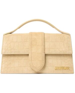 Jacquemus Big Le Bambino Effect Leather Tote Bag - Natural