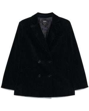 A.P.C. Lucy Corduroy Blazer - Black
