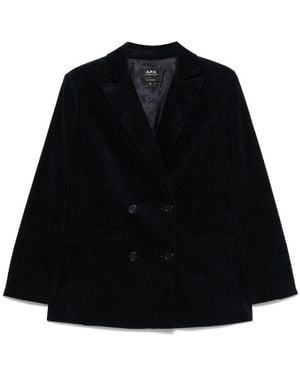 A.P.C. Lucy Corduroy Blazer - Black