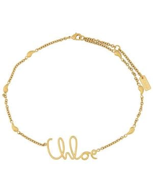 Chloé Logo Necklace - Metallic