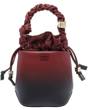 Ganni Mini Bou Bucket Bag - Red