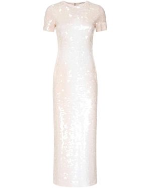 Sportmax Long Dress With Sequins - White