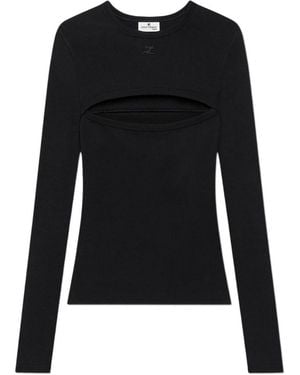 Courreges Crew-Neck Sweater - Black