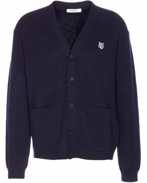 Maison Kitsuné Fox Head Milano Caridgan - Blue