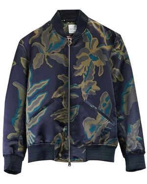 Paul Smith Bohemia Patterned Bomber Jacket - Blue