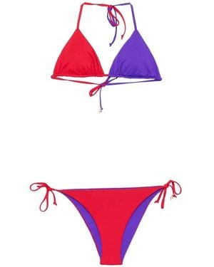 Fisico Two Tone Bikini Set - Red