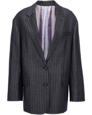 Etro Single-Breasted Blazer - Blue