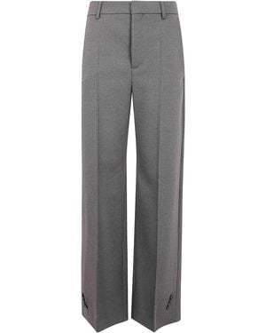 Jean Paul Gaultier Tailoring Trouser With Hem Buttoning Detail - Gray