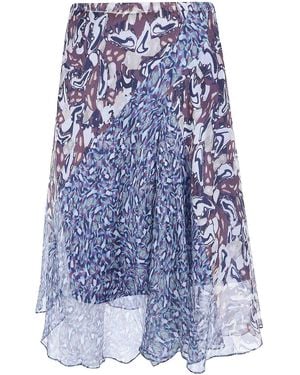 Dries Van Noten Sibanna Print Skirt - Blue