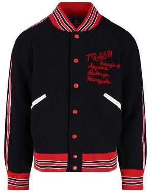 Needles Bomber Logo - Blue