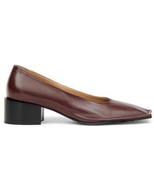 Maison Margiela Piped Shiny Nappa Leather Pump - Brown