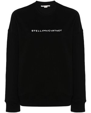 Stella McCartney Logo-Print Cotton Sweatshirt - Black