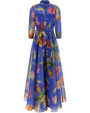 Carolina Herrera Trench Coat Dress Dresses - Blue