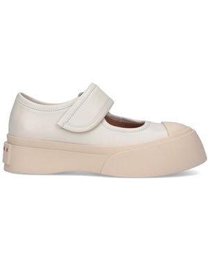 Marni Mary Jane Round-Toe Trainers - Natural