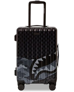Sprayground Split Up Camo Tear Carryon Hardshell Luggage - Black