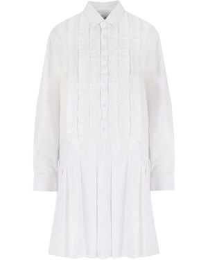 HODAKOVA Midi Chemisier Dress - White