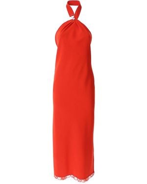 Moschino Neck Strap Long Dress - Red