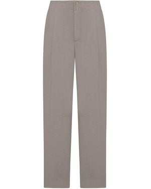 Transit High-Waisted Cotton Pants - Gray