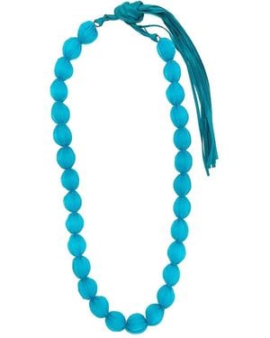 Pleats Please Issey Miyake Shibori Necklace - Blue