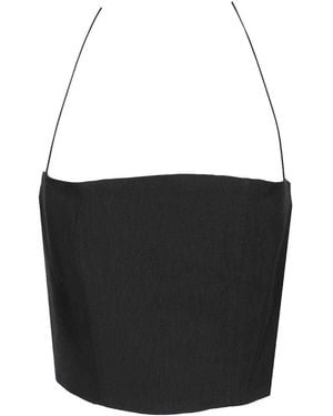forte_forte Top With Elastic - Black