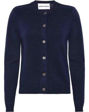 EMERSON RENALDI Crew Neck Cardigan - Blue