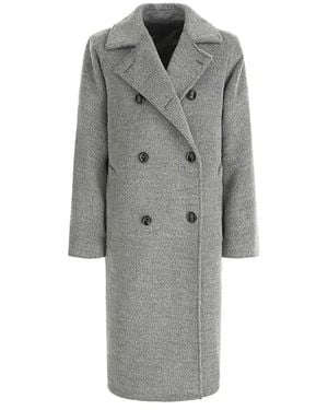 L.B.M. 1911 Light Double-Breasted Coat - Grey