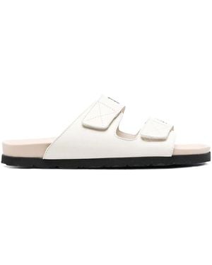 Palm Angels Logo Sandals - White