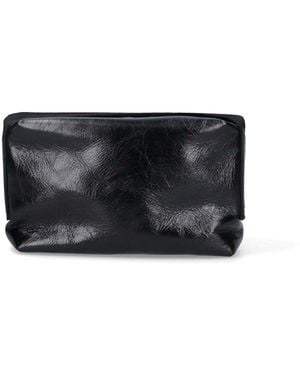 Uma Wang Logo Shoulder Bag - Black