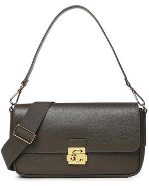 Coccinelle Leather Shoulder Bag - Gray