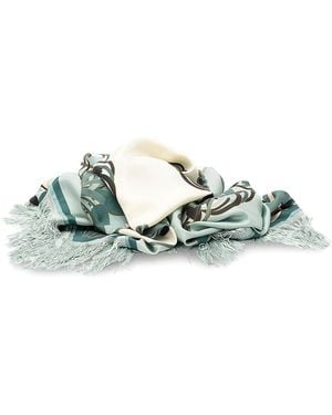 La DoubleJ Reversible Fringe Carr Scarf - Green