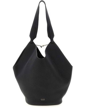 KHAITE Lotus Small Shopping Bag - Black