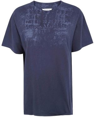 Maison Margiela Numbers Regular T-Shirt - Blue
