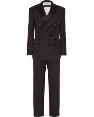 DSquared² Double-Breasted Wool Suit - Black