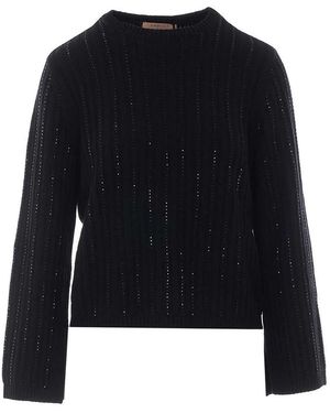 Twinset Pull Col Rond - Bleu