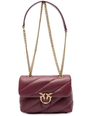 Pinko Burgundy Love Puff Mini Quilted Bag - Purple
