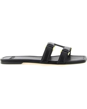 Elisabetta Franchi Nappa Leather Sandals - White