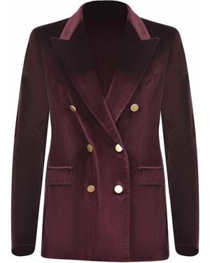 Tagliatore Double-Breasted Jacket - Purple