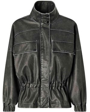 Pinko Peacoat With A Vintage Finish - Black