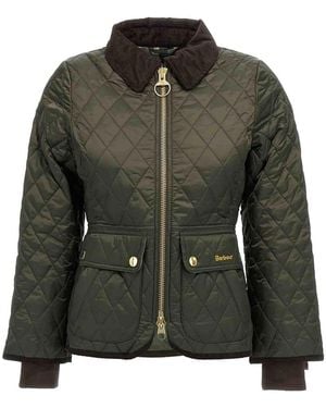 Barbour Quilted Wool Beadnell Jacket - Green