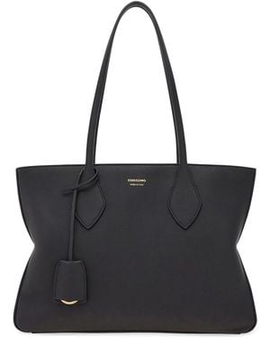 Ferragamo Star Medium Tote Bag - Black