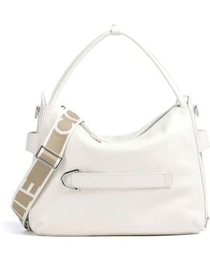 Coccinelle Leather Bag With Logo - White
