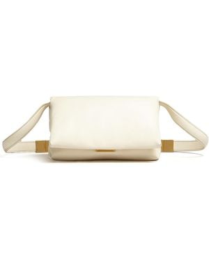 Marni Prisma Puffball Leather Shoulder Bag - Natural