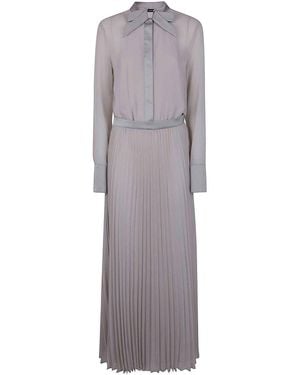 Emporio Armani Bow Detail Maxi Dress - Gray
