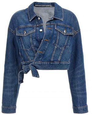 Alexander Wang Wrapped Trucker Jacket - Blue