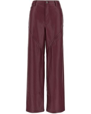 ROTATE BIRGER CHRISTENSEN Mid Waisted Piping Pants - Purple