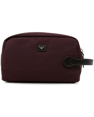 Emporio Armani Beauty-Case Con Logo - Marrone