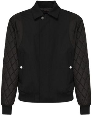 DSquared² Bomber Jacket With Quilted Sleeves - Black