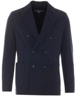 Circolo 1901 Double Breasted Jacket - Blue