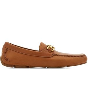 Ferragamo Leather Driver Shoes - Brown